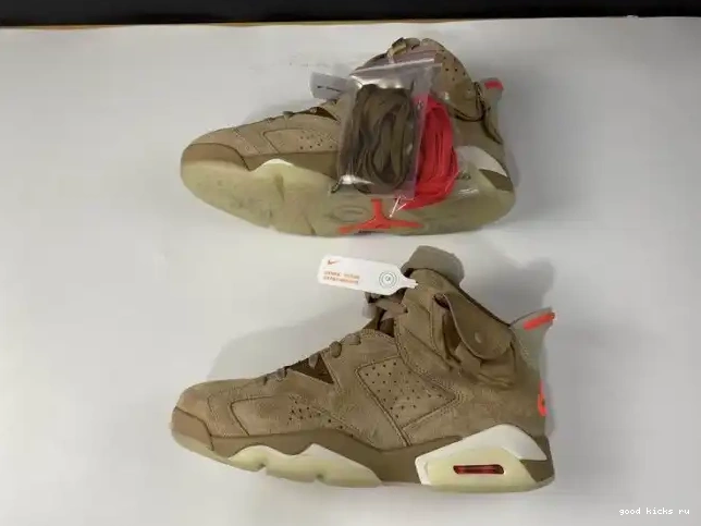 British Retro Air Jordan DH0690-200 Travis Scott Khaki 6 0419